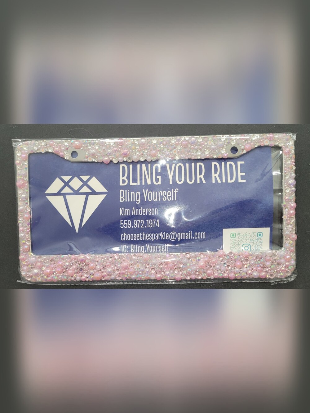 Bling Rhinestone License Plate Frame - Picture 11 of 12